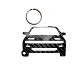 Carbon Fiber keychain for Toyota Celica T180 (1989-1993) Gen 5 Inspired Keychain Lanyard  front view Glossy Twill