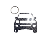 Carbon Fiber keychain for Toyota Land Cruiser (1998-2002) J100  front view Glossy Twill