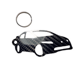 Carbon Fiber keychain for Honda Civic Si (2006-2011) FG1 8th Gen SEDAN Inspired Keychain Lanyard 3D front view Glossy Twill