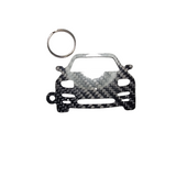 Carbon Fiber keychain for Mazda RX-7 FD OE usdm (1992-2002) Inspired Keychain Lanyard front view Glossy Twill