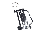 Carbon Fiber keychain for Ferarri Mondial F108 (1980-1993)  front view Glossy Twill