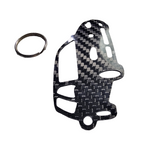 Carbon Fiber keychain for Volkswagen Golf GTI Mk4 (1998-2004) Inspired Keychain Lanyard 3d front view Glossy Twill