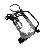 Carbon Fiber keychain for Ford F-150 Raptor SVT (2017-2020) 13th Generation front view Glossy Twill