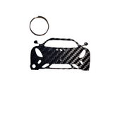 Carbon Fiber keychain for Koenigsegg Regera (2016-2022) Inspired Keychain Lanyard  front view Glossy Twill