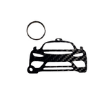 Carbon Fiber keychain for Mercedes AMG One (2022-Present) Inspired Keychain Lanyard  front view Glossy Twill gift