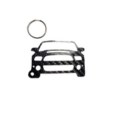 Carbon Fiber keychain for Shelby GT500 S197 II (2013-2014) Inspired Keychain Lanyard front view Glossy Twill fits Carroll Shelby Ford Mustang Cobra