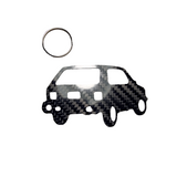 Carbon Fiber keychain for Yugo GV (1985-1992) Zastava Koral (One of the Worst Cars Ever Made) Inspired Keychain Lanyard 3D REAR view Glossy Twill