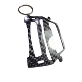 Carbon Fiber keychain for Chevy Camaro RS (2016-2018) Gen 6 Inspired Keychain Lanyard  front view Glossy Twill