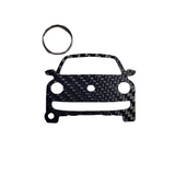 Carbon Fiber keychain for Volkswagen Beetle A5 (2011-2016) Inspired Keychain Lanyard  front view Glossy Twill