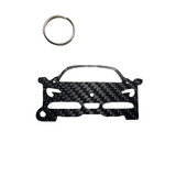 Carbon Fiber keychain for Ferrari SF90 (2019-Present) Inspired Keychain Lanyard gift FRONT view Glossy Twill