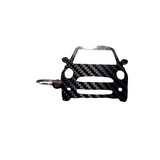 Carbon Fiber keychain for Mini Cooper S R53 (2000-2006) 1st Generation Inspired Keychain Lanyard  front view Glossy Twill