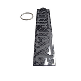 Custom Ferrari inspired keychain WITH YOUR TEXT Name, Made of Carbon fiber, Fiorano, Spider, Enzo, Personalized, Purosangue Glossy Twill