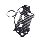 Carbon Fiber keychain for Honda Civic Si (2006-2011) FG1 8th Gen coupe Inspired Keychain Lanyard 3D REAR view Glossy Twill