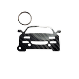 Kohlefaser-Schlüsselanhänger für Ferrari F355 (Typ F129) (1994–1999) Inspirierter Schlüsselanhänger Geschenk VORDERANSICHT Glänzender Köper