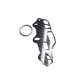 Carbon Fiber keychain for Volvo 200 (1974-1993) Inspired Keychain Lanyard 3d  front view Glossy Twill (Copy)