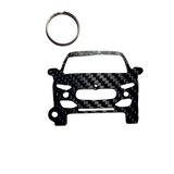 Carbon Fiber keychain for Maserati Levante (2017-present) SUV Inspired Keychain Lanyard  front view Glossy Twill