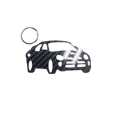 Carbon Fiber keychain for Dodge Neon SRT-4 (2003-2005)  Inspired Keychain Lanyard 3d  front view Glossy Twill