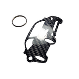 Carbon Fiber keychain for Honda Civic Si (2006-2011) FG1 8th Gen coupe Inspired Keychain Lanyard 3D front view Glossy Twill