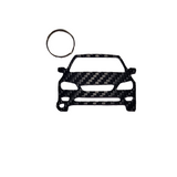 Carbon Fiber keychain for Lexus IS300 Sportback (1998-2002) Inspired Keychain Lanyard  front view Glossy Twill