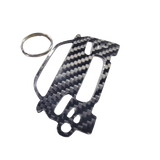 Carbon Fiber keychain for Chevrolet Camaro 4th gen (1998-2002) Inspired Keychain Lanyard  front view Glossy Twill