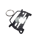 Carbon Fiber keychain for Porsche 924 (1976-1988) Inspired Keychain Lanyard  front view Glossy Twill