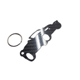 Carbon Fiber keychain for Chrysler Prowler (1997-2002) Plymouth hot rod Inspired Keychain Lanyard 3d front view Glossy Twill