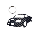 Carbon Fiber keychain for Honda S2000 AP2 (S2K) (2003-2009) HARDTOP Inspired Keychain Lanyard  3d REAR view Glossy Twill