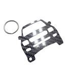 Carbon Fiber keychain for Toyota Land Cruiser (1998-2002) J100  front view Glossy Twill