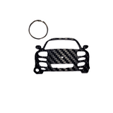Carbon Fiber keychain for Mazda RX-7 FD Spirit R (1992-2002) Inspired Keychain Lanyard front view Glossy Twill