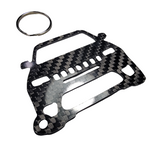 Carbon Fiber keychain for Jeep Grand Cherokee (WK2) SRT Trackhawk 4rd Generation Inspired Keychain Lanyard  front view Glossy Twill