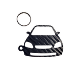 Carbon Fiber keychain for Honda Civic EK (1996-2000) Inspired Keychain Lanyard  front view Glossy Twill