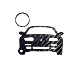 Carbon Fiber keychain for Lotus Elan M100 Roadster (1989-1995) Inspired Keychain Lanyard   front STANCE view Glossy Twill