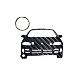 Carbon Fiber keychain for Lexus SC400 (1992-1996) Inspired Keychain Lanyard  front view Glossy Twill