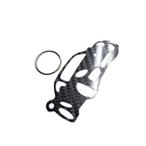 Carbon Fiber keychain for Porsche Cayman S 718 (2016-2020) Inspired Keychain Lanyard 3d front view Glossy Twill (Copy)