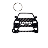 Carbon Fiber keychain for Jeep Grand Cherokee (WK2) SRT Trackhawk 4rd Generation Inspired Keychain Lanyard  front view Glossy Twill