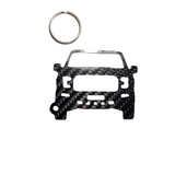 Carbon Fiber keychain for Ford F-150 Raptor SVT (2017-2020) 13th Generation front view Glossy Twill