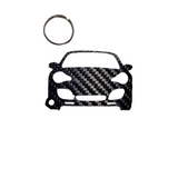 Carbon Fiber keychain for Porsche 911 996 Turbo (2001-2005) Inspired Keychain Lanyard  front view Glossy Twill