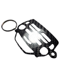 Carbon Fiber keychain for Dodge Neon SRT-4 (2003-2005)  Inspired Keychain Lanyard  front view Glossy Twill