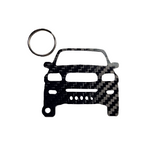 Carbon Fiber keychain for Toyota Tacoma (2001-2004) 1st GEN Facelift Inspired Keychain Lanyard  front view Glossy Twill