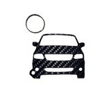 Carbon Fiber keychain for Ford F-150 SVT Lightening (1999-2004) 10th Generation from the Fast and the Furious Movie front view Glossy Twill