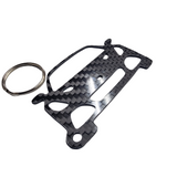 Carbon Fiber keychain for Lotus Emira (2022-Present)  Inspired Keychain Lanyard  front view Glossy Twill