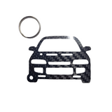 Carbon Fiber keychain for Mitsubishi Lancer Evolution III CE9A (1995-1996) Inspired Lanyard Keychain front view glossy twill