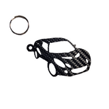 REAL carbon fiber glossy twill KEYCHAIN LANYARD styled in LOTUS ELISE S2 2005-2011 3.25" wide