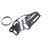 Carbon Fiber keychain for Dodge Challenger (2008-2023) Hell cat Inspired Keychain Lanyard 3d  front view Glossy Twill