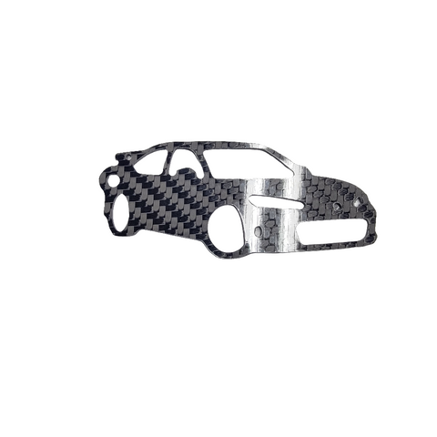 Carbon Fiber keychain for Honda Civic Type R (2023-Present) FL5 Inspired Keychain Lanyard 3d front view Glossy Twill