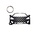 Carbon Fiber keychain for Mclaren 570S (2016-2021) Inspired Keychain Lanyard FRONT view Glossy Twill
