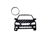 Carbon Fiber keychain for Lexus IS300 Sportback (1998-2002) Inspired Keychain Lanyard  front view Glossy Twill