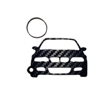 Carbon Fiber keychain for BMW M3 E46 (2001-2006) Inspired Keychain Lanyard gift front view Glossy Twill