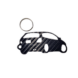 Kohlefaser-Schlüsselanhänger für Honda Civic Si EP3 (2002–2006) Schrägheck inspirierter Schlüsselanhänger 3D-Rückansicht glänzend Köper Weihnachtsgeschenk JDM Type R