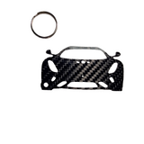 Carbon Fiber keychain for Koenigsegg Regera (2016-2022) Inspired Keychain Lanyard  front view Glossy Twill